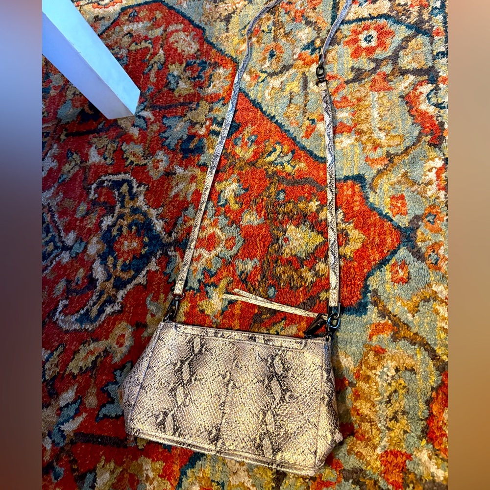 HOBO Snakeskin Pattern Crossbody Bag